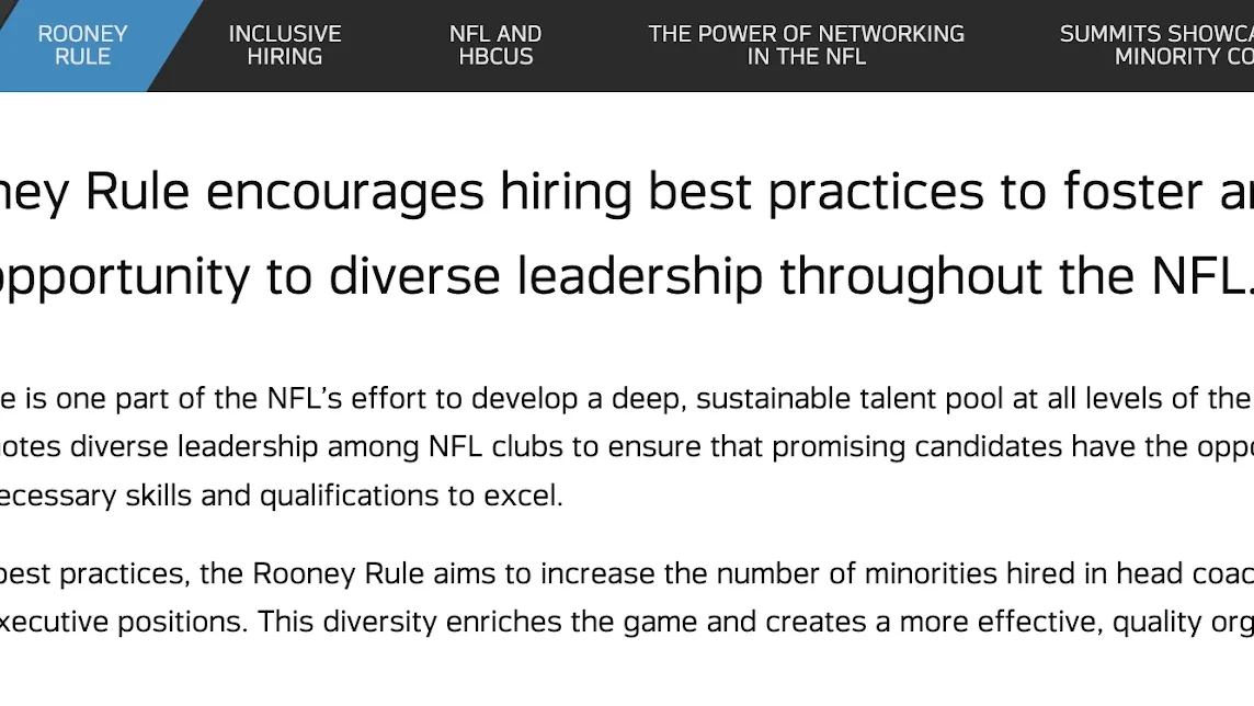 The NFL’s ‘Rooney Rule’ Under Scrutiny: A Diversity Initiative or a Civil Rights Violation?