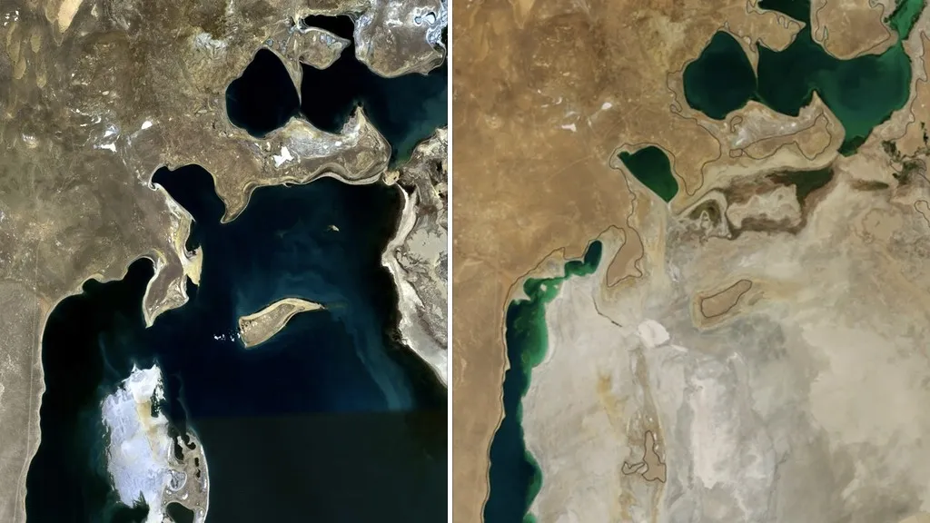 The Disappearing Aral Sea: A Tale of Climate Change and Human Impact