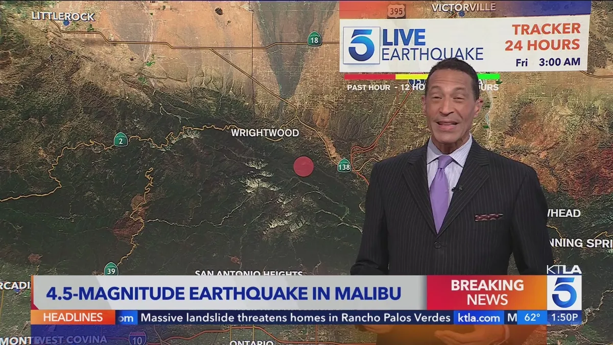 Southern California Shaken by 4.6 Magnitude Earthquake Near Malibu